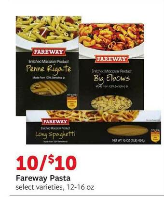 Fareway Fareway Pasta 12-16 Oz offer