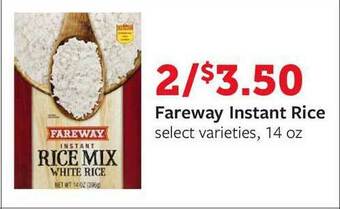 Fareway Fareway Instant Rice 14 Oz offer