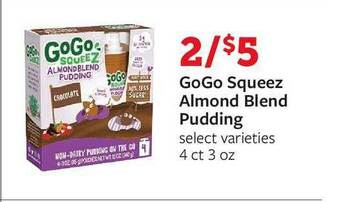 Fareway GoGo Squeez Almond Blend Pudding offer