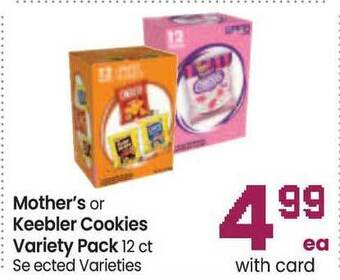 Safeway Mother's Or Keebler Cookies Variety Pack 12 Ct offer