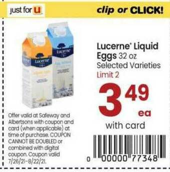 Safeway Lucerne® Liquid Eggs 32 Oz offer