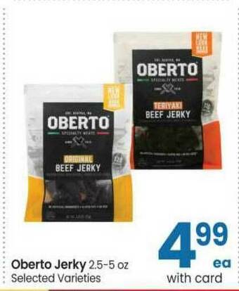 Safeway Oberto Jerky 2.5-5 Oz offer