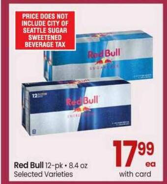 Safeway Red Bull 12-Pk • 8.4 Oz offer