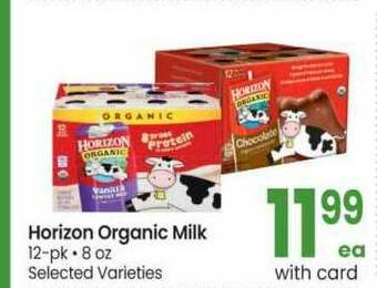 Safeway Horizon Organic Milk 12-Pk • 8 Oz offer