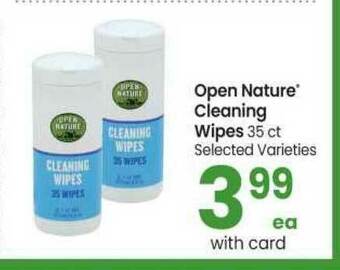 Safeway Open Nature® Cleaning Wipes 35 Ct offer