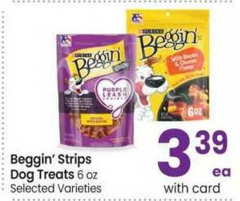Safeway Beggin' Strips Dog Treats 6 Oz offer