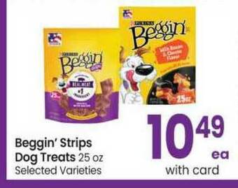 Safeway Beggin' Strips Dog Treats 25 Oz offer