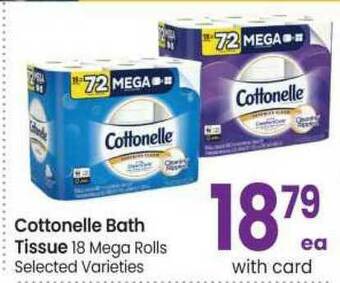 Safeway Cottonelle Bath Tissue 18 Mega Rolls offer