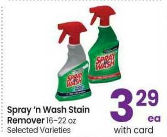 Safeway Spray 'n Wash Stain Remover 16-22 Oz offer