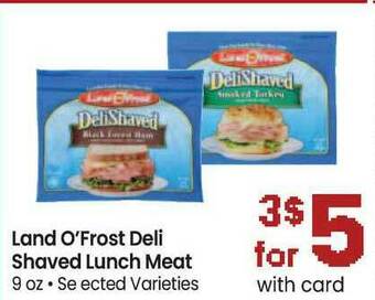 Safeway Land O'Frost Deli Shaved Lunch Meat offer