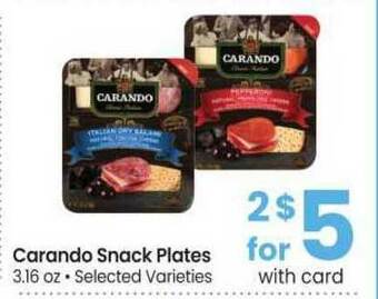 Safeway Carando Snack Plates offer