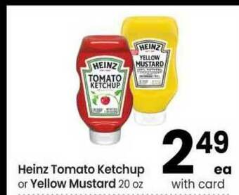 Safeway Heinz Tomato Ketchup Or Yellow Mustard offer