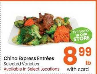 Safeway China Express Entrées offer