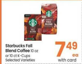 Safeway Starbucks Fall Blend Coffee offer
