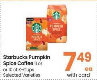 Safeway Starbucks Pumpkin Spice Coffee offer