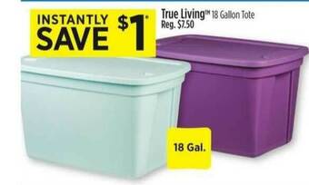 Dollar General True Living™ 18 Gallon Tote offer