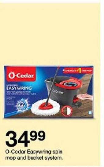 Target O-cedar easywring spin mop and bucket system offer
