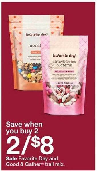 Target Favorite day and good & gather trail mix offer