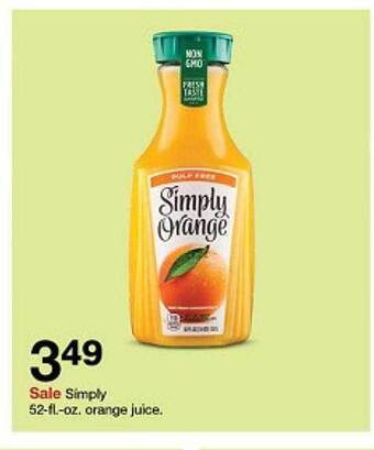 Target Simply orange juice offer