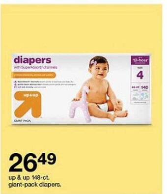 Target Up & up giant-pack diapers offer
