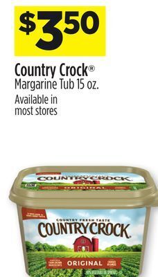 Dollar General Country crock® margarine tub offer