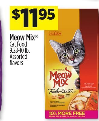 Dollar General Meow mix® cat food offer
