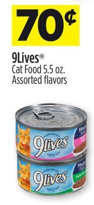 Dollar General 9lives® cat food offer