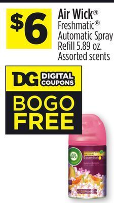 Dollar General Air wick® freshmatic automatic spray refill offer