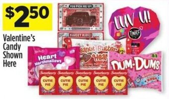 Dollar General Valentine's Candy Shown Here offer