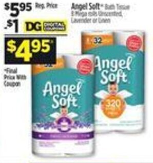 Dollar General Angel Soft Bath Tissue offer