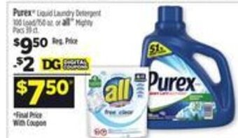 Dollar General Purex Liquid Laundry Detergent offer