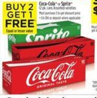 Dollar General Coca-Cola or Sprite 12 pk. cans offer