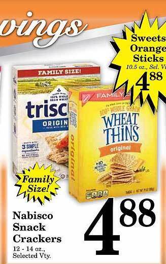 Harvest Foods Nabisco snack crackers offer