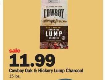 Meijer Cowboy oak & hickory lump charcoal offer