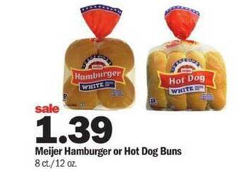 Meijer Meijer hamburger or hot dog buns offer