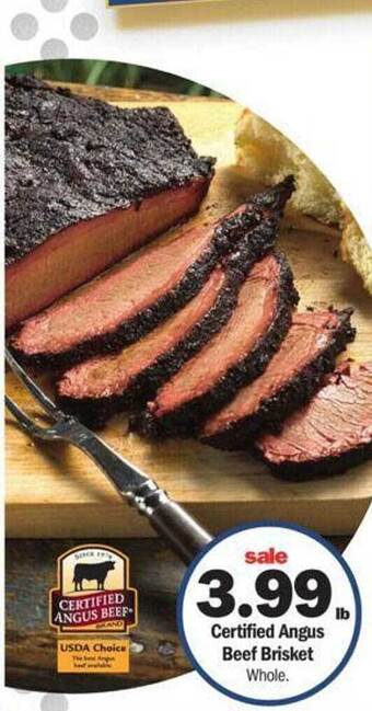 Meijer Certified angus beef brisket offer
