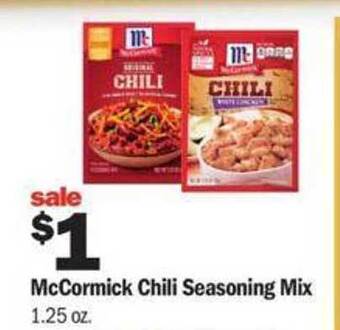 Meijer Mccormick chili seasoning mix offer