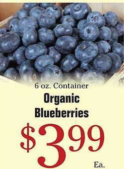 Morton Williams Organic blueberries offer