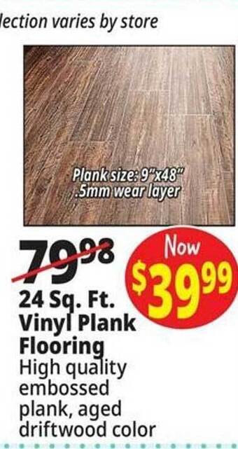 Ocean State Job Lot 24 sq. ft. vinyl plank flooring offer