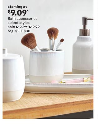 JC Penney Bath accessories offer