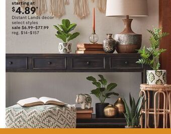 JC Penney Distant lands decor offer