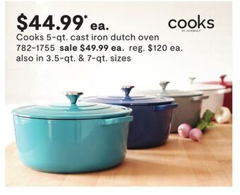 JC Penney Cooks 5-qt. cast iron dutch oven offer