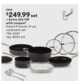 JC Penney Emeril forever 10-pc. cookware set offer