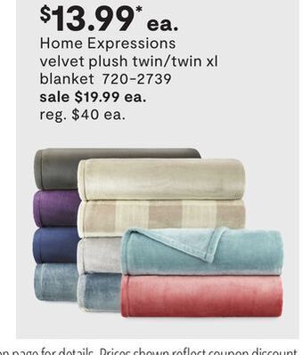 JC Penney Home expressions velvet plush twin/twin xl blanket offer