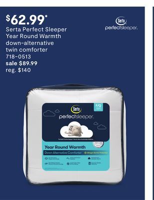 JC Penney Serta perfect sleeper year round warmth down-alternative twin comforter offer