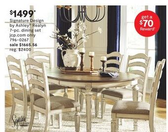 JC Penney Signature design by ashley® realyn 7-pc. dining set offer