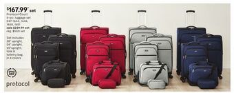 JC Penney Protocol court 5-pc. luggage set offer
