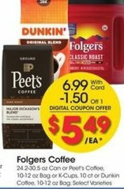 Kroger Folgers Coffee offer