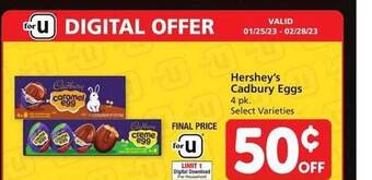 Vons Hershey's cadbury eggs offer