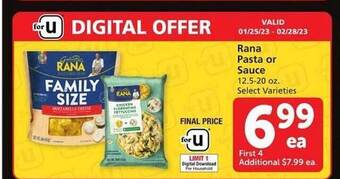 Vons Rana pasta or sauce offer